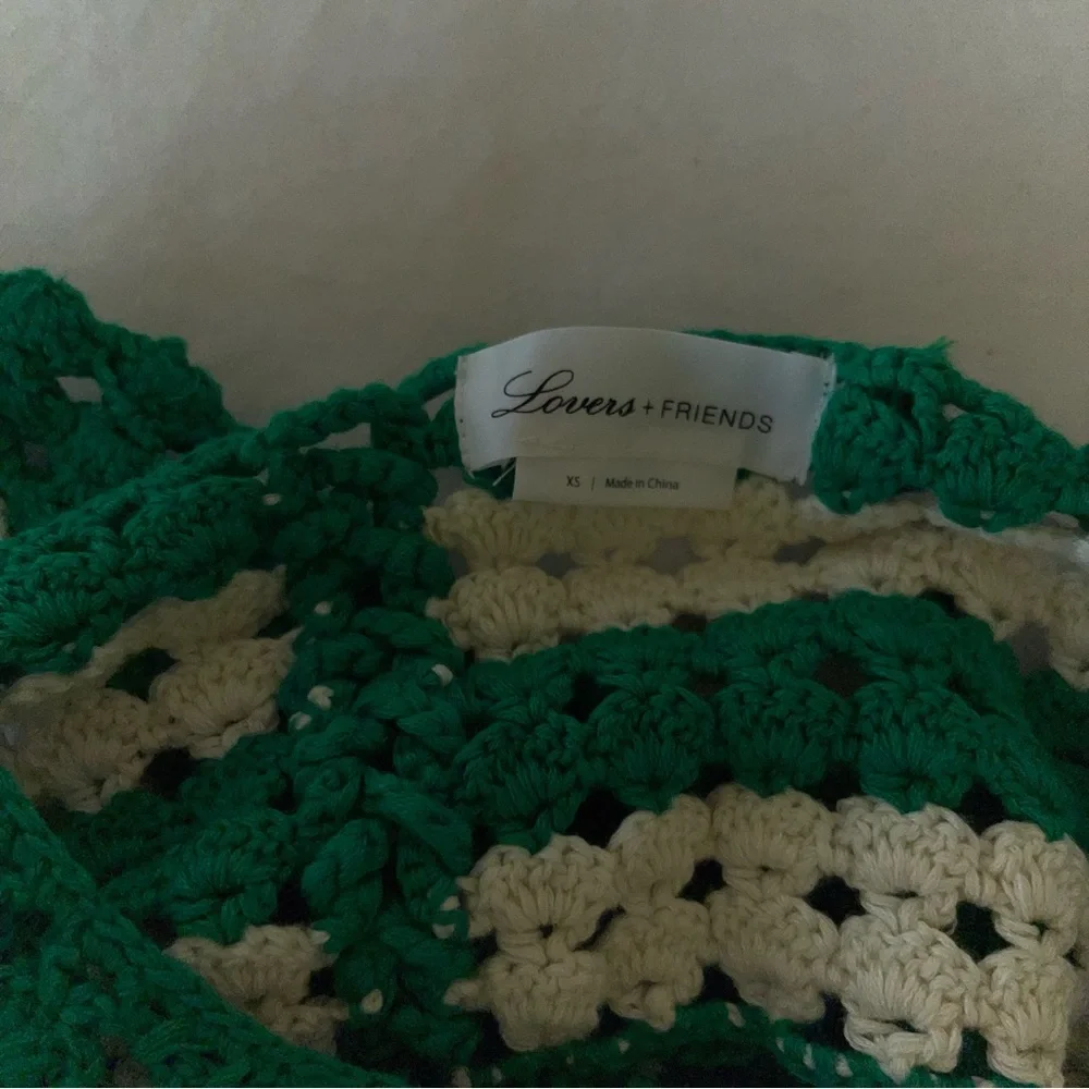 Lovers + Friends Green and White Crochet Skirt Set - Picture 5 of 12